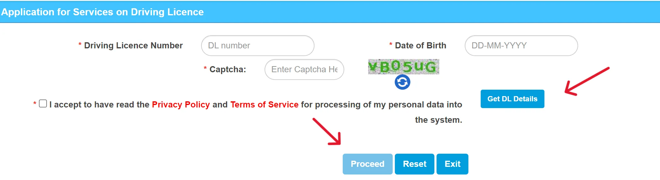 DL Renewal Application